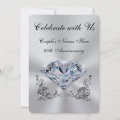 Einladungen zum personalisierten Diamantenjubiläum (Vorderseite)