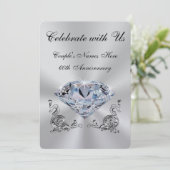 Einladungen zum personalisierten Diamantenjubiläum (Stehend Vorderseite)