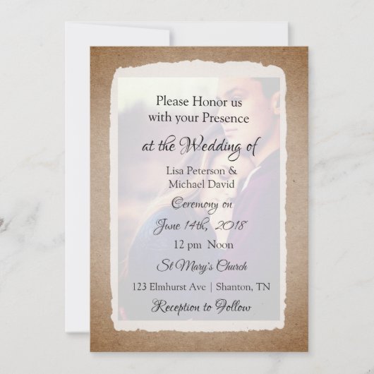 Einladungen zum personalisierten Foto (Vorderseite)