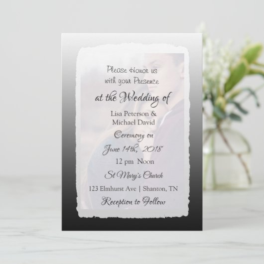 Einladungen zum personalisierten Foto (Stehend Vorderseite)