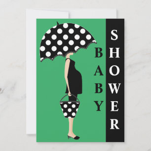 Einladungen zum Polka Dot Baby Shower {Green}