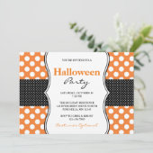Einladungen zum Polka Dots Halloween-Party (Stehend Vorderseite)