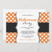 Einladungen zum Polka Dots Halloween-Party (Vorne/Hinten)