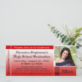 Einladungen zum Red Foto Abschluss (Stehend Vorderseite)