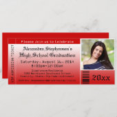Einladungen zum Red Foto Abschluss (Vorne/Hinten)