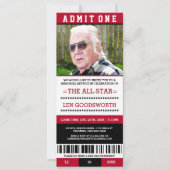 Einladungen zum Red Foto Memorial Service Ticket (Vorderseite)