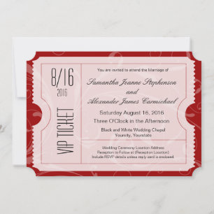 Einladungen zum Red VIP-Hochzeitsticket