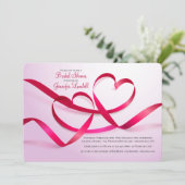 Einladungen zum Ribbon Hearts Bridal Shower (Stehend Vorderseite)