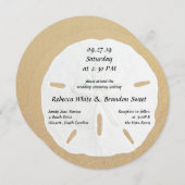 Einladungen zum Round Sand Dollar Beach (Vorne/Hinten)