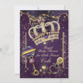 Einladungen zum Royal Prince Baby Boy Shower (Rückseite)