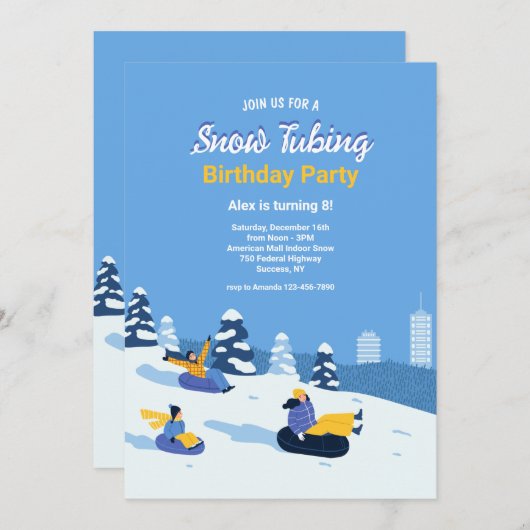 Einladungen zum Schneebuhen (Vorne/Hinten)