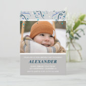 Einladungen zum siebten Geburtstag Boy Confetti Fo (Stehend Vorderseite)