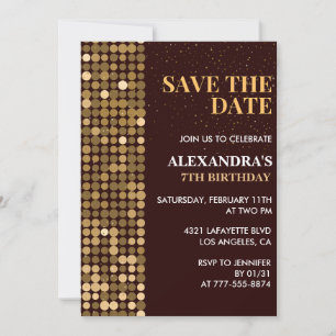 Einladungen zum siebten Geburtstag Save the Date G