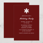 Einladungen zum Single Snowflake Monogramm (Vorne/Hinten)