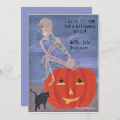 Einladungen zum Skeletton-Halloween-Party (Vorne/Hinten)