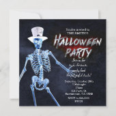 Einladungen zum Skeletton-Halloween-Party (Vorderseite)
