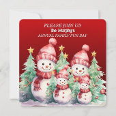 Einladungen zum Snowman Family Fun Day (Vorderseite)