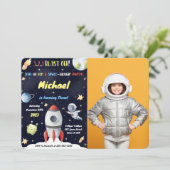 Einladungen zum Space Foto (Stehend Vorderseite)