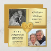 Einladungen zum Sparkle Foto zum 50. Jahrestag (Vorne/Hinten)