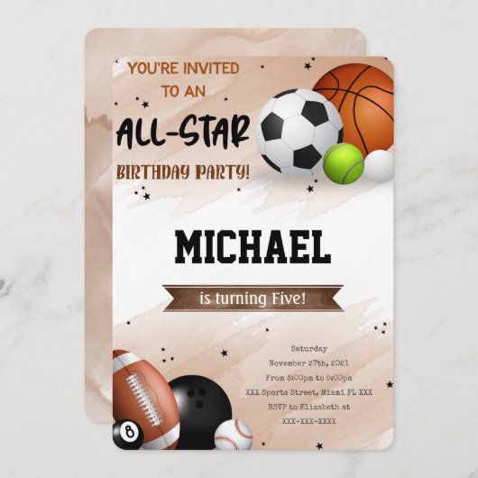 Einladungen zum Sport (Vorne/Hinten)