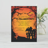 Einladungen zum Spuk Haus-Halloween-Party (Stehend Vorderseite)