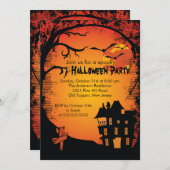 Einladungen zum Spuk Haus-Halloween-Party (Vorne/Hinten)