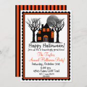 Einladungen zum Spuk Haus-Halloween-Party (Vorne/Hinten)