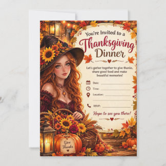 Einladungen zum Thanksgiving-Dinner & Party-Karten