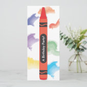 Einladungen zum Thema Crayon| Rot (Stehend Vorderseite)