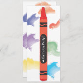 Einladungen zum Thema Crayon| Rot (Vorne/Hinten)