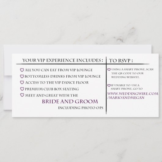 Einladungen zum Ticket (Rückseite)