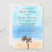 Einladungen zum Tropical Beach Palm Tree Bridal (Vorderseite)
