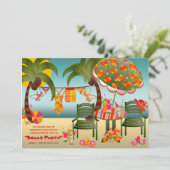 Einladungen zum Tropical Beach Prom (Stehend Vorderseite)