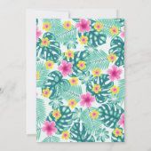Einladungen zum Tropical Hawaii Pattern zum 2. Geb (Rückseite)