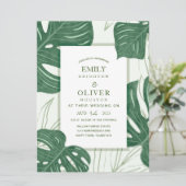Einladungen zum Tropical Monstera (Stehend Vorderseite)