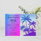 Einladungen zum Tropical Summer Birthday (Stehend Vorderseite)