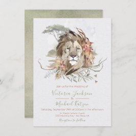 Einladungen zum Tropischen Jungle Lion Wedding