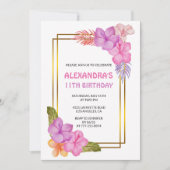 Einladungen zum Tropischen Party zum 11. (Vorderseite)