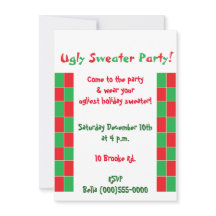 Einladungen zum "Ugly Sweater Party"