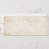 Einladungen zum Vintage Wedding Shower Ticket I (Rückseite)