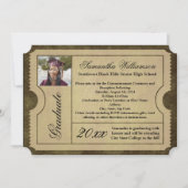 Einladungen zum Vintagen Abschluss für Pergament (Vorderseite)