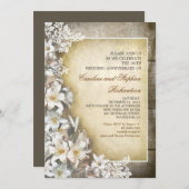 Einladungen zum Vintagen Blume (Vorne/Hinten)