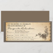 Einladungen zum Vintagen Geburtstag (Vorne/Hinten)