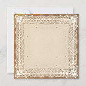 Einladungen zum Vintagen Spitzentypografie (Rückseite)