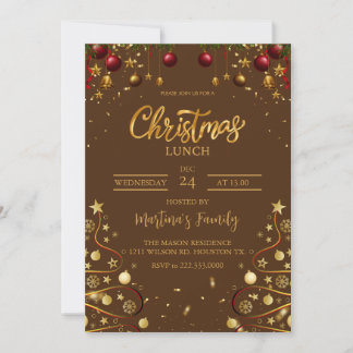 Einladungen zum Weihnachtsessen Weihnachts-Party