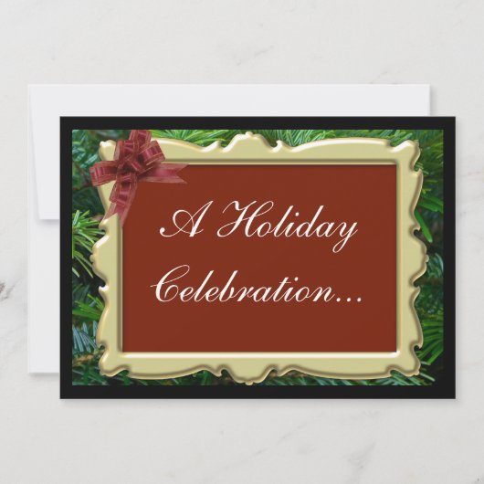 Einladungen zum Weihnachtsfest, Luxuriöse Pine (Vorderseite)