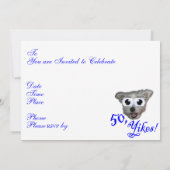 Einladungen zur 50. Geburtstagspartei (Rückseite)