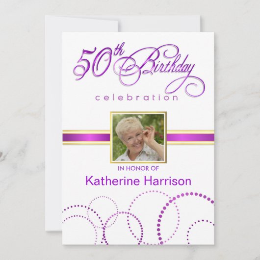 Einladungen zur 50. Geburtstagspartei - mit Monogr (Vorderseite)