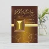 Einladungen zur 50. Geburtstagspartei - Zeitgenöss (Stehend Vorderseite)