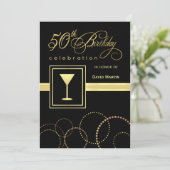 Einladungen zur 50. Geburtstagspartei - Zeitgenöss (Stehend Vorderseite)